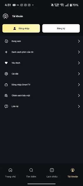 Screenshot of RoPhim Android